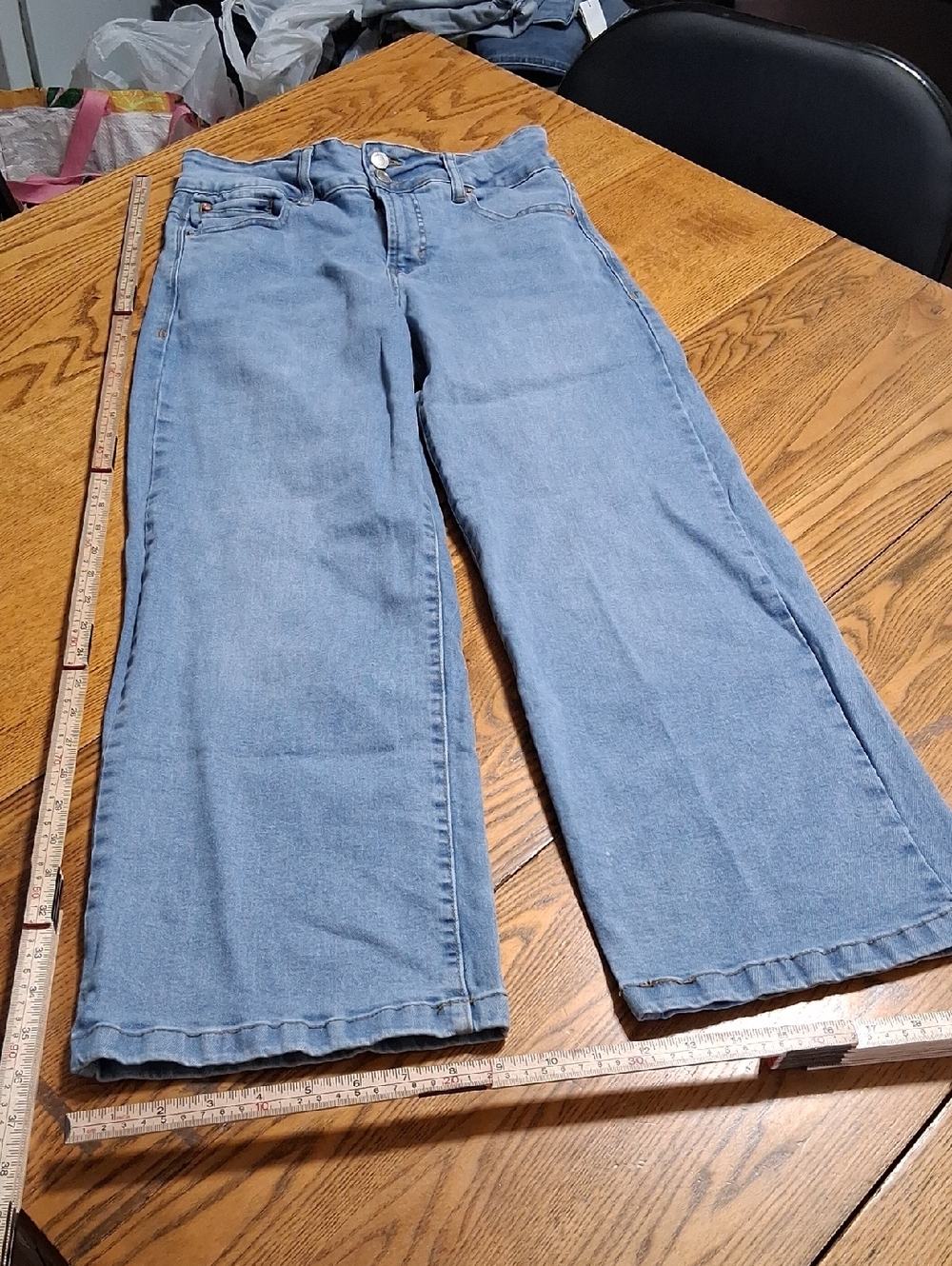 CURVE APPEAL Jeans Womens 2/26 BLUE WIDE LEGS ?? Pants Preowned Used